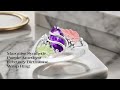 February’s Birthstone in Bloom—Black Hills Gold Marquise Synthetic Purple Amethyst Wrap Ring