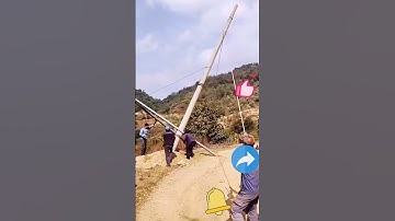 Installation process for utility poles