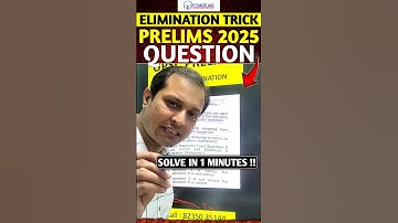 I Solved UPSC Prelims 2025 Using This  OPTION ELIMINATION Trick