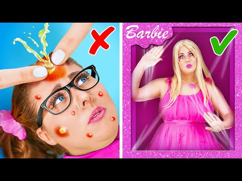 🥴 Превращение девушки-ботаника в Барби! Экстремальное преображение Барби от La La Life