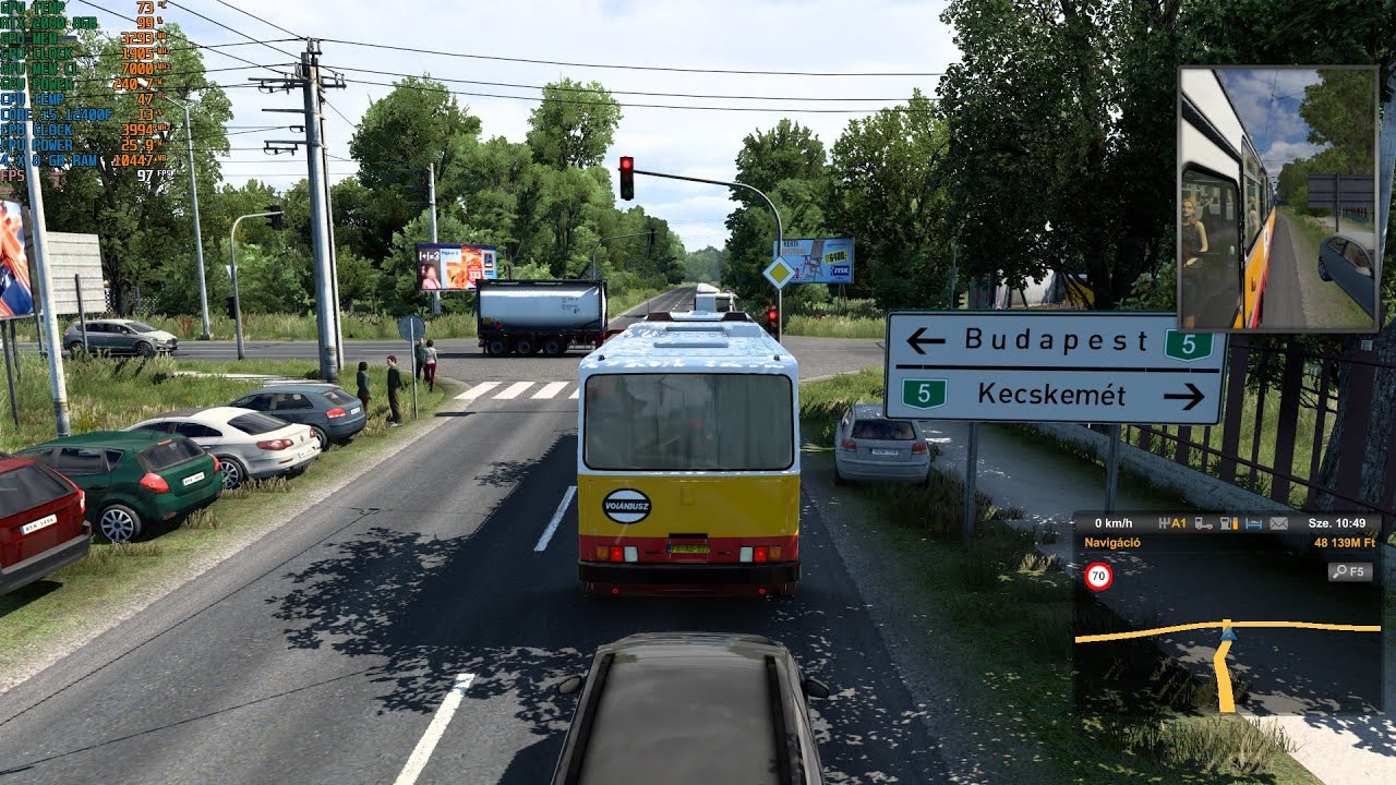 Testing 1080p Game Play - IKARUS 256 - Dabas  - Lajosmizse -  Kecskemét -  ETS2 -Hungary Map