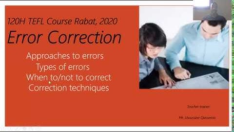 Error Correction: approaches, types, when to correct and techniques