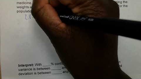 6.4 Confidence Intervals for Variance and Standard Deviation