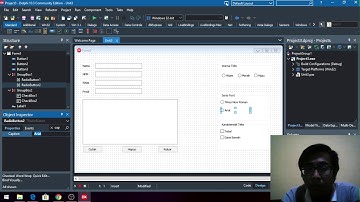 Coding Biodata Sederhana Delphi 10.3(Control & Properties)