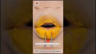 Cura delle labbra gialle in inverno 💛 | Trucco per lucidalabbra per labbra morbide e brillanti screenshot 5