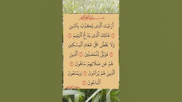 سورة الماعون بصوت سعد الغامدي #اكسبلور #الله #duet #الرحمن