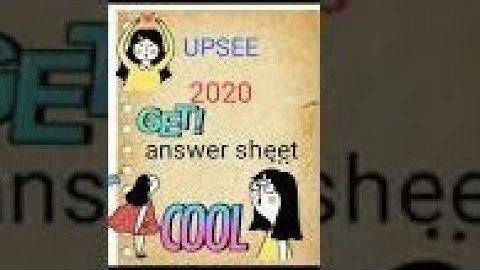 UPTU Answer key 2020 available or UPSEE Answer key available