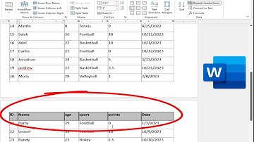 How do you repeat header row on each page in Word table?