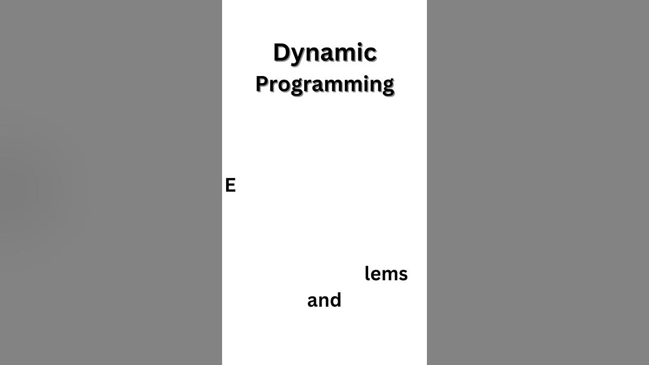 Concept of Dynamic Programming | Advance Algorithm and Analysis # ...