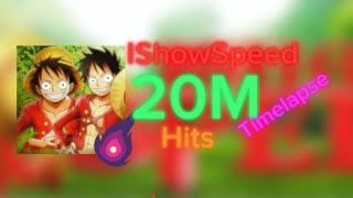 IShowSpeed Hits 20M Subscribers! (Timelapse)