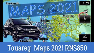 Navigation update maps 2021 for Volkswagen Touareg RNS850 screenshot 3