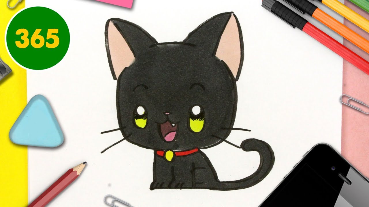 COMO DESENHAR GATO KAWAII - YouTube