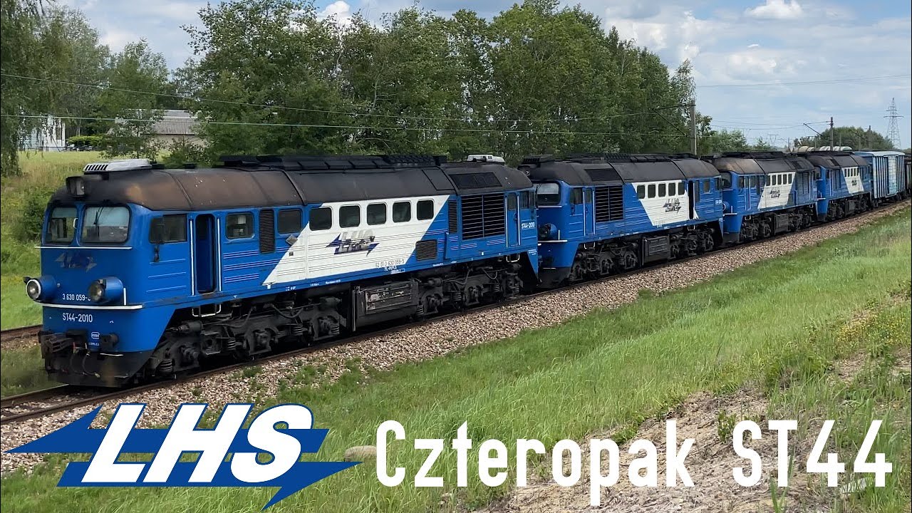 [LHS] ST44 2010+2004+2033+2057 czyli czteropak Gagarów z krótkim składem w stronę Sławkowa [4K]