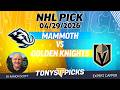 Mammoth vs. Golden Knights NHL Betting Odds &amp; Picks, 4/29/26 | Night Moves Show