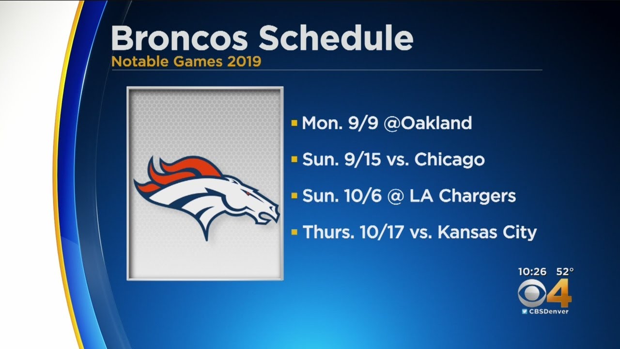 Broncos 2019 Schedule Released YouTube broncos-2019-schedule-released-youtube