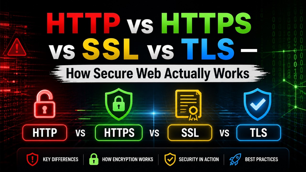 HTTP vs HTTPS vs SSL vs TLS Explained 🔐 | How Secure Web Actually Works ...