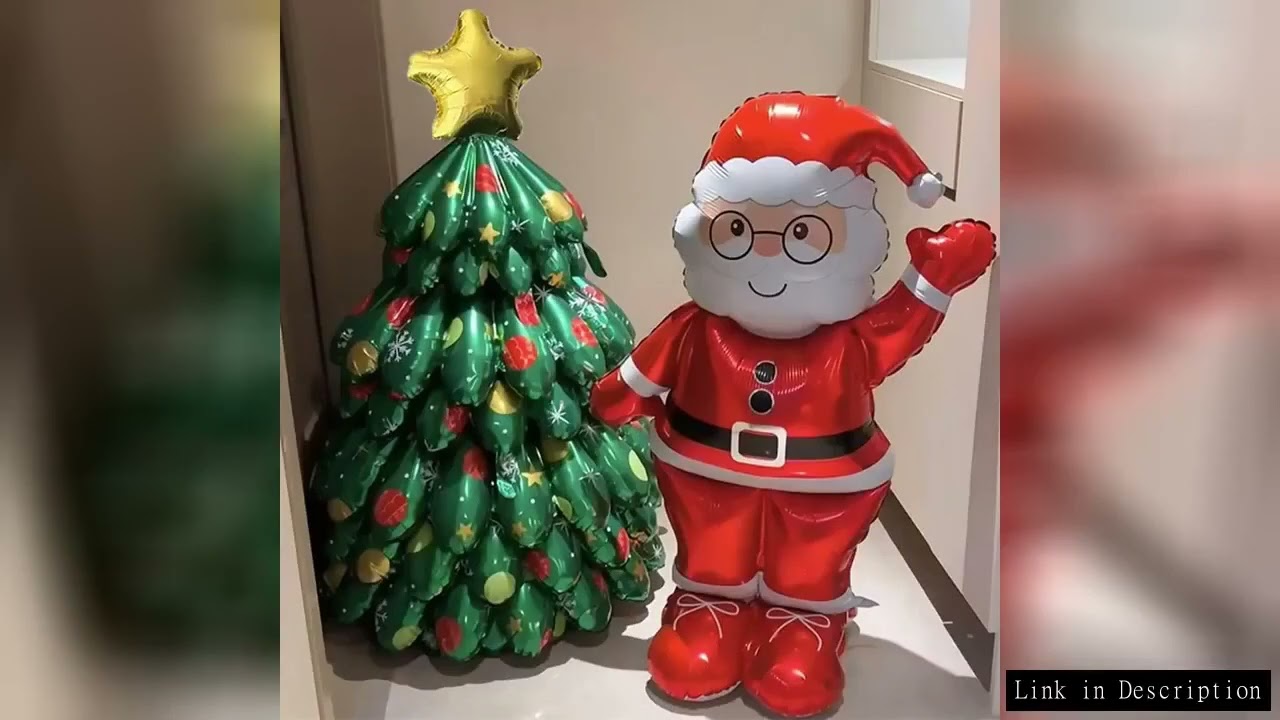 3D Large Christmas Tree Balloons Assemble Xmas Tree Aluminum Film Balloon for New Year Party Home De