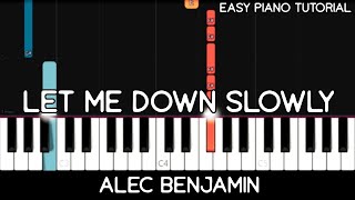 Alec Benjamin - Let Me Down Slowly (Easy Piano Tutorial) Resimi