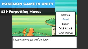 Make A Game Like Pokemon in Unity | #39 - Forgetting Old Moves To Learn New Ones
