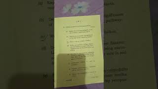 B,Sc ( semester sixth) Botany question paper 2026.. plant (metabolism and biochemistry)