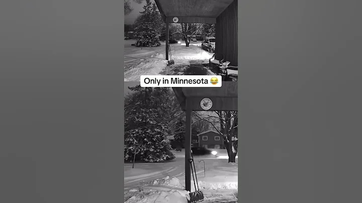 Doorbell camera captures skier behind car after Minnesota snowstorm