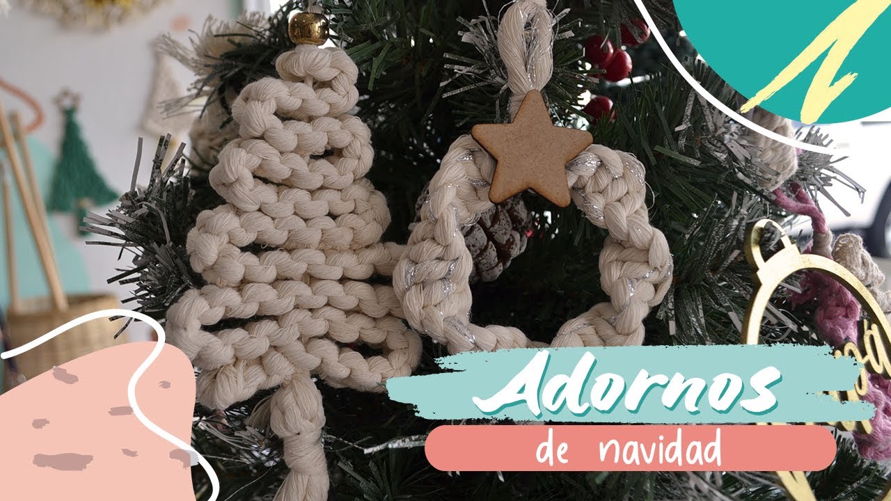 Cómo hacer Adornos Navideños de macramé PT. 2 |  Pino de macramé | Tutorial Adornos de Navidad Pt. 2