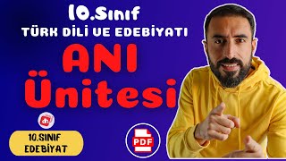 10Sinif Türk Di̇li̇ Ve Edebi̇yati Ani Üni̇tesi̇ Pdf - 10 Edebiyat Anı Ünitesi 