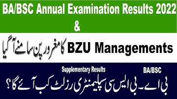 BZU Annual Examination Results 2022 Announced