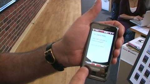 Hallway demo of Tellme for Windows Mobile 6.5