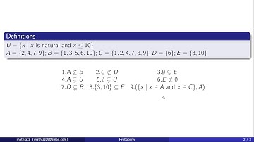 Finite Math 1: Set Theory and Probability