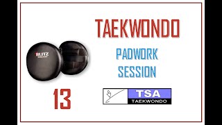 Taekwondo home padwork session No. 13