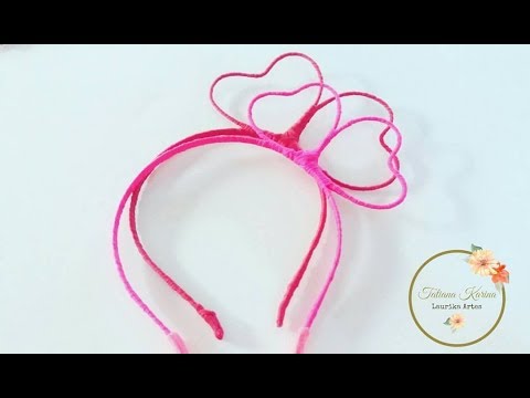 Tiara Coração feita com arame e meia de seda by Tatiana Karina PAP/DIY/TUTORIA
