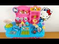 Hello Kitty pink ice cream shop set-Supermarket toys unboxing-lolipops candies toys