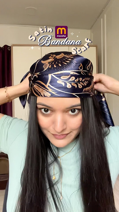 Meesho Satin Bandana Scarf✨ #meesho #bandana #fashion #explore #accessories #youtubeshorts #shorts