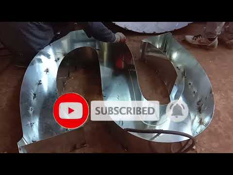 WELDED: Build-up letter using GI sheet