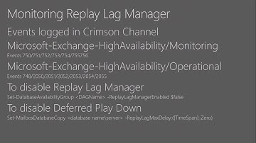 Microsoft Ignite 2016 Dive deep into Microsoft Exchange Server High Availability