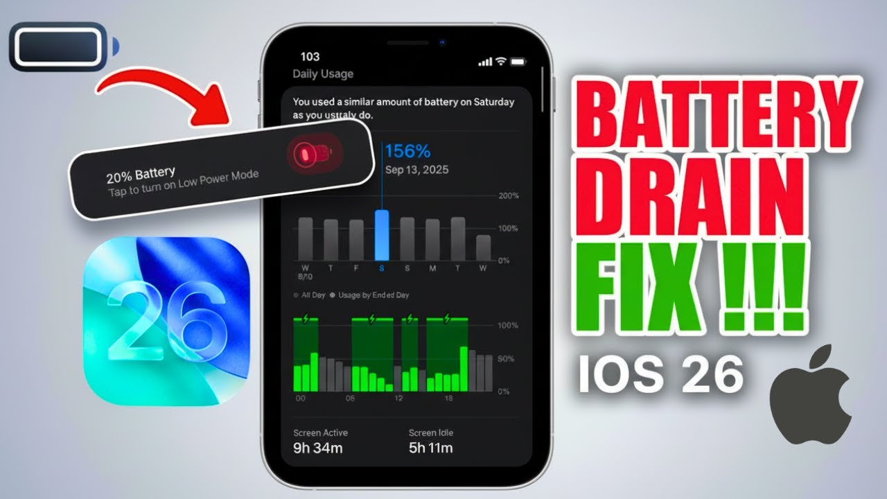 iOS 26 - How To FIX Battery DRAIN Quickly on iPhone ! - YouTube