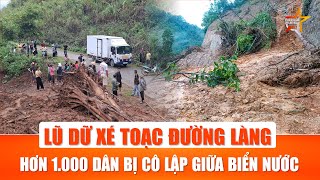 1,000 people isolated in the deep forest, Nghe An militia carried bags of rice across the landsli...
