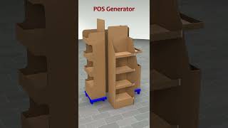 brandPOS 3d mockup generator of POS displays cardboard #blender3d #fsdu #cardboard #generator