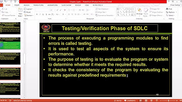 Chapter 2 Lecture 3 (SDLC Design, development, testing, implementation phase) Date 1st July 2020