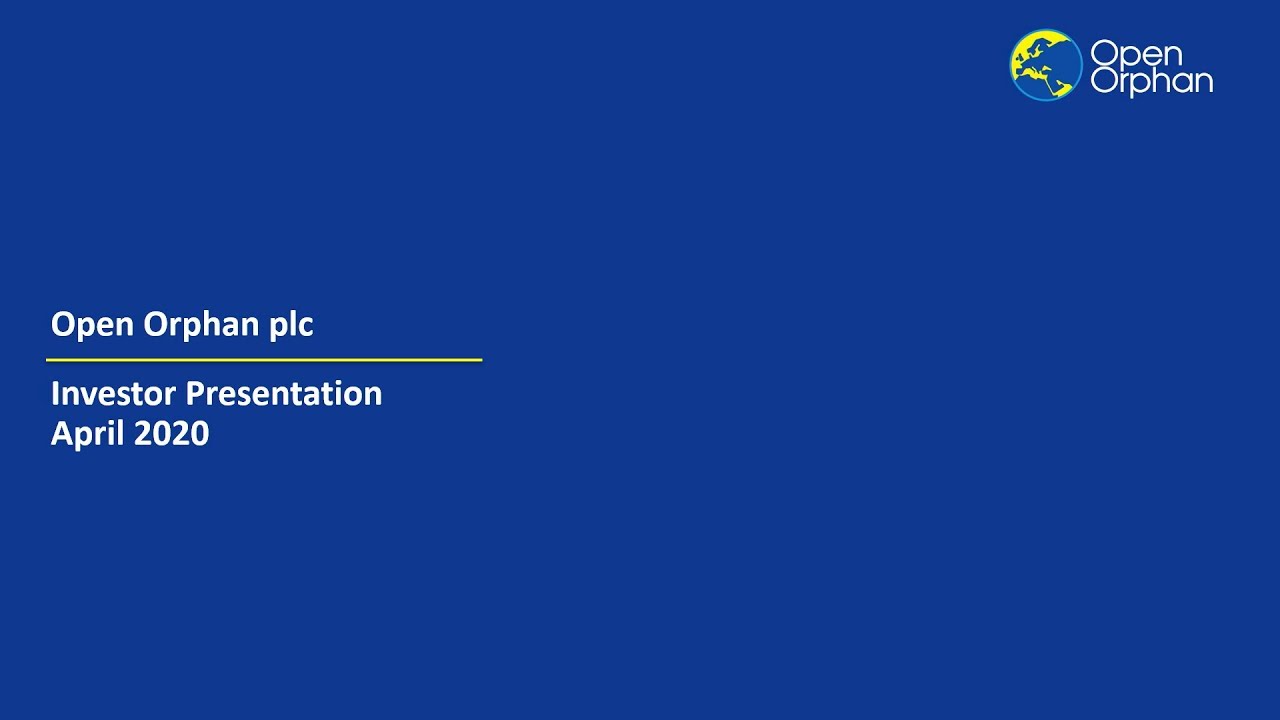 Open Orphan (ORPH) ShareSoc presentation 11th May 2020