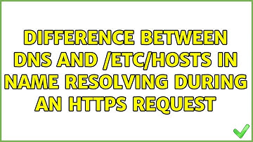 Difference between DNS and /etc/hosts in name resolving during an HTTPS request