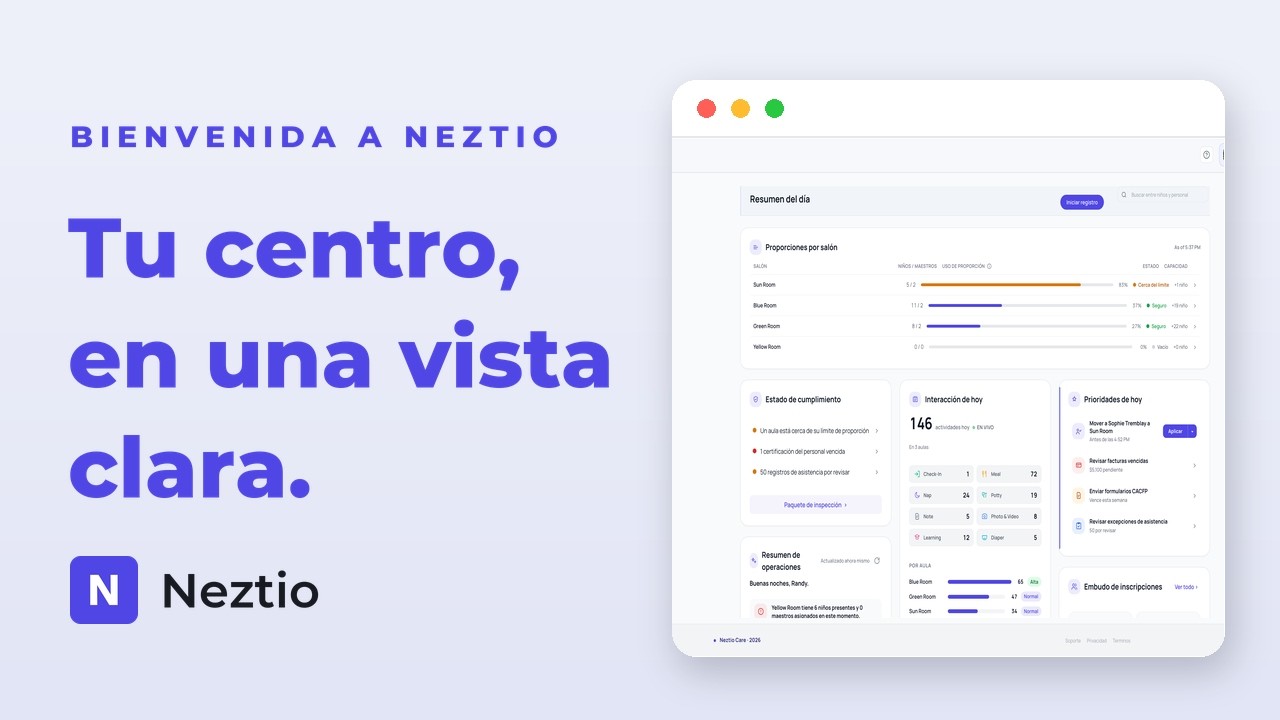 Bienvenida a Neztio: todo tu centro en una vista clara