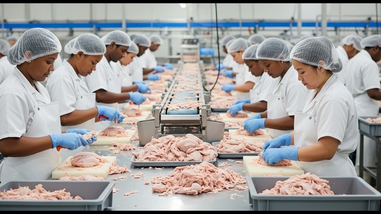 How Chicken Is Processed in a Modern Factory | Step-by-Step Poultry Processing.