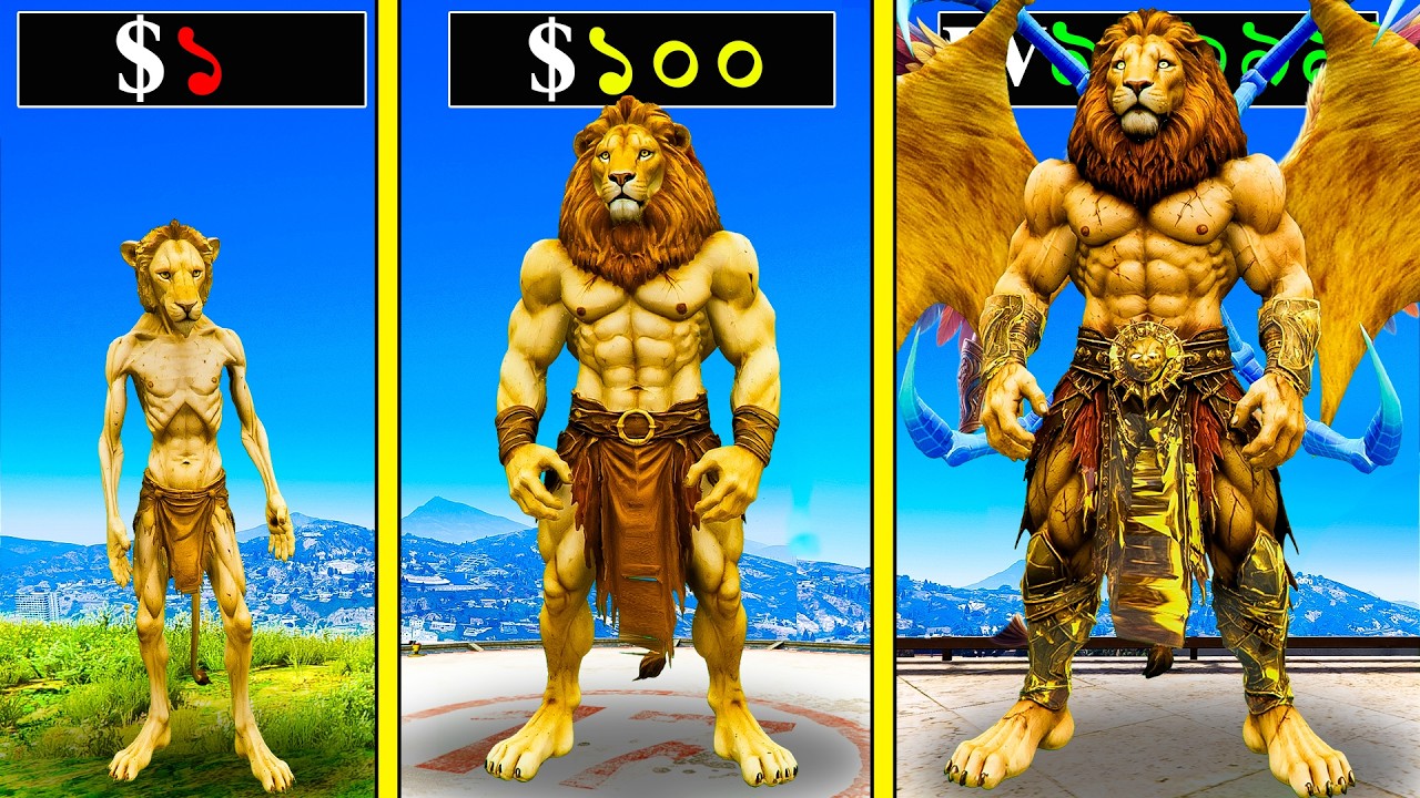 $১ এর  LION থেকে $১,০০০,০০০ STRONGEST LION এ  আপগ্রেড ! GTA 5