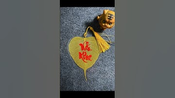 Lá bồ đề thư pháp viết tên #xuantanthuphap #thuphap #labode #calligraphy