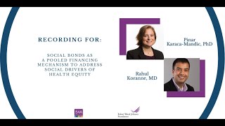 3.2.22 Webinar | Social Bonds as Pooled Financing Mechanism to Address Social Drivers, Health Equity