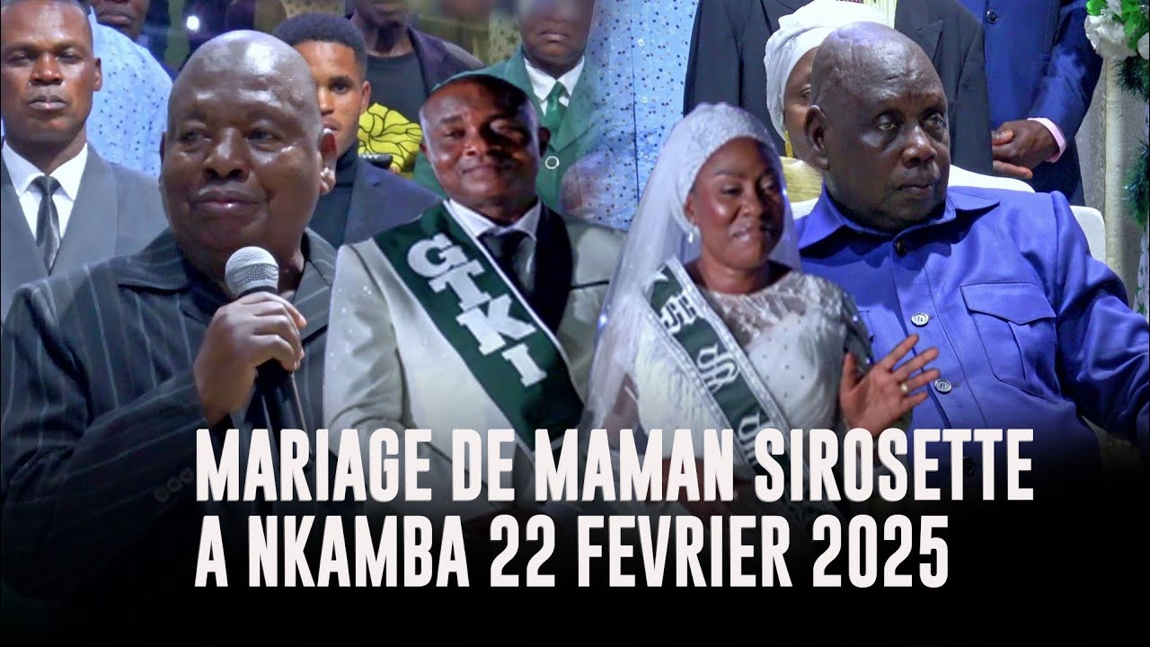 MARIAGE RELIGIEUX DU COUPLE PAPA JUSTIN &MAMAN SIROSETTE A NKAMBA
