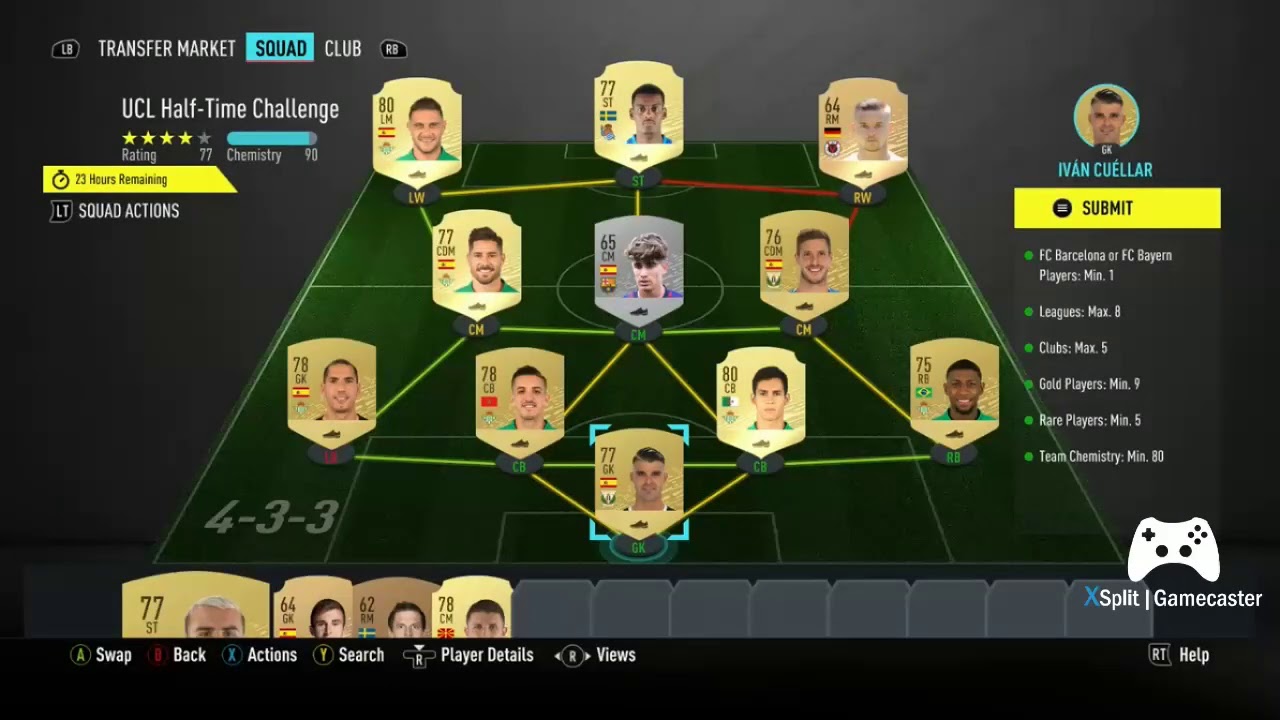 HOW TO COMPLETE THE NEW FIFA 20 UCL HALF TIME CHALLENGE SBC!!! (BARCA VS BAYERN)