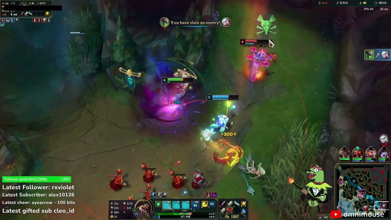 twitch R when enemies line up perfectly